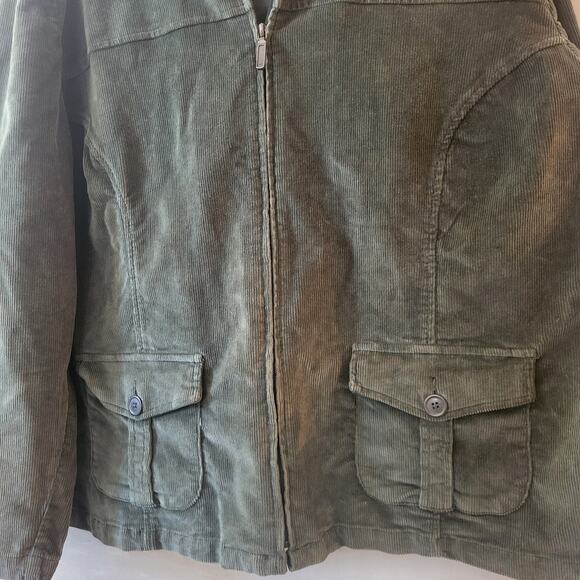 Jackets & Blazers - New Fashion Bug Green Corduroy Motorcycle Jacket Sz 30/32